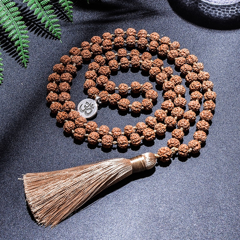 Japamala de Sementes de Rudraksha 108 conta